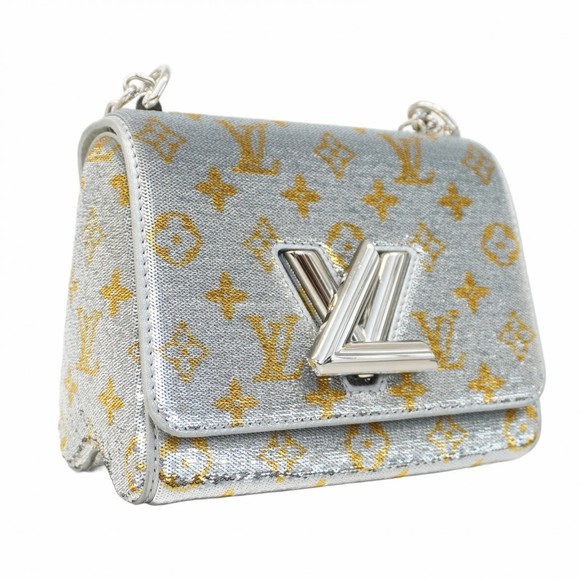 Louis Vuitton Monogram Sequin Twist PM Shoulder Bag Silver - Picture 2 of 12